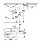 Раковина Bau 55 накладная