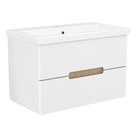 SOLO комплект мебели 80см blanco: тумба подвесная, 2 ящика + умывальник накладной арт 13-16-018