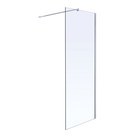 Комплект Walk-In: Стенка 100*190см прозрачное стекло 8мм + Профиль стеновой хром 190см+Держатель стекла (D) с креплениями 100см