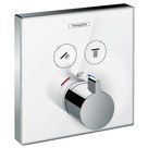 SHOWERSELECT термостат для двух потребителей, стеклянный, см белый/хром