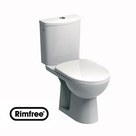 NOVA PRO Rimfree унитаз-компакт: напольный унитаз, г/в, Rimfree, бачок округлой формы, нижн/п, 6/3 л, с микролифтом