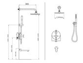 Душевая система черная ASIGNATURA Delicate 15527902