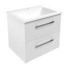 NEMO комплект мебели 60см белый: тумба подвесная, 2 ящика + умывальник накладной арт 15-17-60(2)