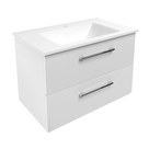 NEMO комплект мебели 80см белый: тумба подвесная, 2 ящика + умывальник накладной арт 15-17-80(2)