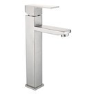 CUBE S смеситель для умывальника однорычажный высокий, сталь, 35 мм