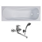 Комплект: FIESTA ванна 150*70*43,5см без ножек + Подарок NARCIZ смеситель для ванны, хром, L-излив 325мм