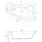 Акриловая ванна Sicilia 150х100 правая