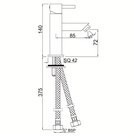 Смеситель Kubix-F мини, хром