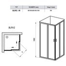 Душевая штора BLRV 2-90 Transparent+сатиновый