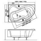 Акриловая ванна Rosa II 160x105 левая