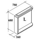 Зеркало M 78 левое, береза/белое