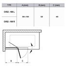 Штора для ванны CVS 2-100 R Transparent