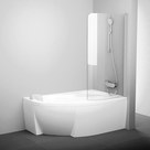 Штора для ванны CVSK1 Rosa 140/150 R Transparent+сатиновый