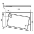 Поддон Asymetric Pro 10° 120x90 R