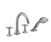 Axor Terrano - смеситель на край ванны на 4 отверстия (крестики) сатинокс HANSGROHE 37447810