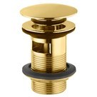 Донный клапан для раковины Click-Clack с переливом, золото